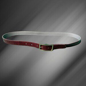 Vintage Dark Brown Snakeskin Look Belt